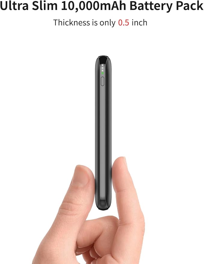 OKZU 5V 2A Power Bank for Heated Vest, Jacket, Stadium Seats, Chair, 10000mAh Fast Charging Battery Pack for USB Heated Clothing, Heated Blanket, Coat, Sleeping Bag