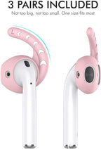 AhaStyle 3 Pairs AirPods Ear Hooks Cover Silicone Accessories Compatible with Apple AirPods and EarPods Headphones(Pink)