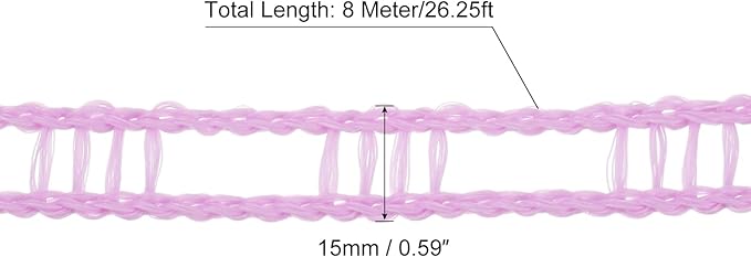 uxcell Portable Clothesline, 26.25ft Nylon Windproof Non-Slip Washing Line Rope for Courtyard Outdoor Travel Camping Laundry Drying, Purple