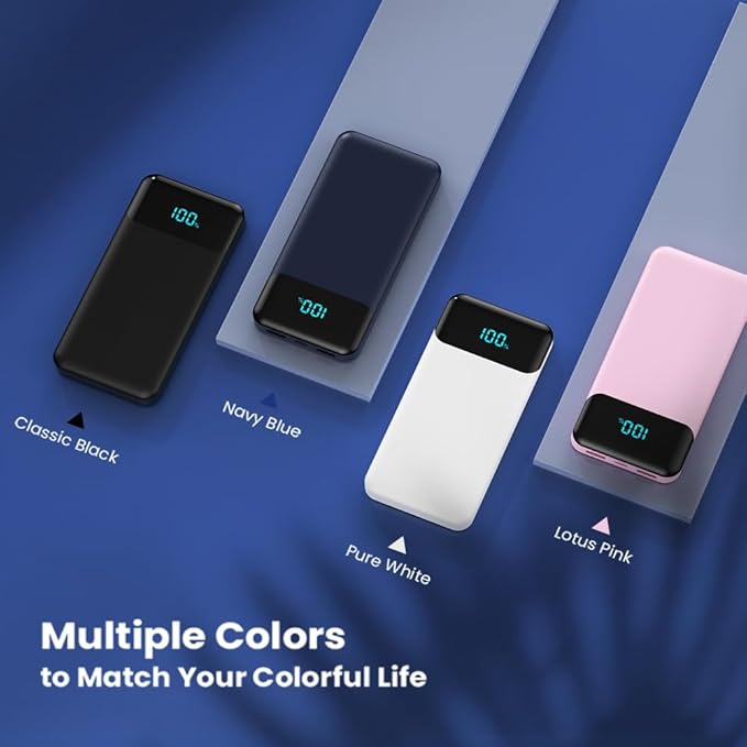 Portable Charger Power Bank 40800mAh with 3 Built-in Cables,25W Fast Phone Charging Portable Battery Pack,5 Outputs Travel Essentials Outdoor External Battery for iPhone 17/16,Galaxy Android etc-Black