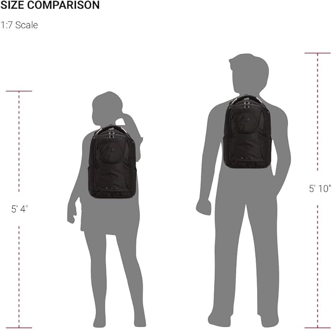 SwissGear 2762 ScanSmart Laptop Backpack, Fits Most 16 Inch Laptops, TSA Friendly, Work, School, Men's and Women's, Black