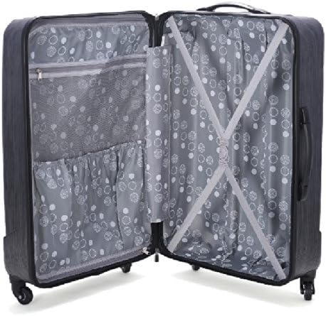 Rockland Santa Fe Hardside Spinner Wheel Luggage Set, Carbon, 3-Piece Set (20/24/28)