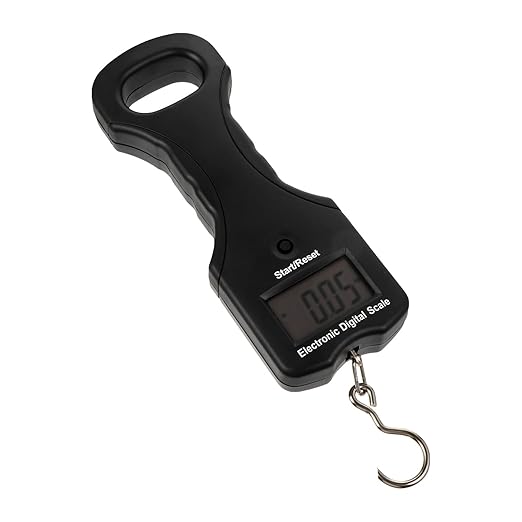PATKAW Digital Luggage Scale 30kg Handheld Electronic Multifunction Hanging Weighing Scale for Travel and Fishing with Large LCD Display