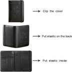 Passport Holder Cover Wallet Travel Essentials RFID Blocking Leather Card Case International Must Haves Travel Accessories for Women Men(113#Black)