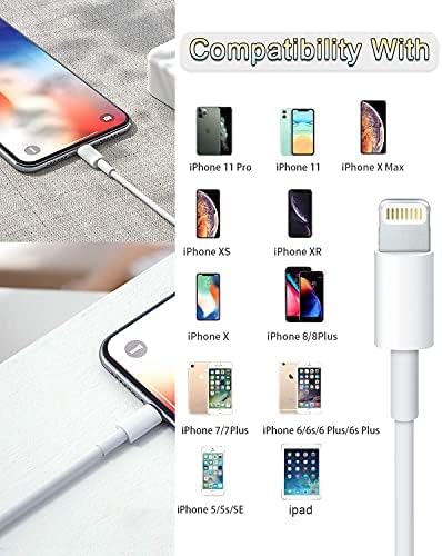 4 Pack [Apple MFi Certified] Apple Charging Cables 10ft, iPhone Chargers Lightning Cable 10 Foot, Fast iPhone Charging Cord for iPhone 14/14Pro/13/13Pro/12/11/11Pro/11Max/ X/XS/XR, ipad(Light Green)