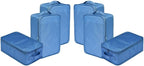 Travel Shoe Bags, Foldable Waterproof Shoe Pouches Organizer-Double Layer (6 Seablue Shoe Bags)