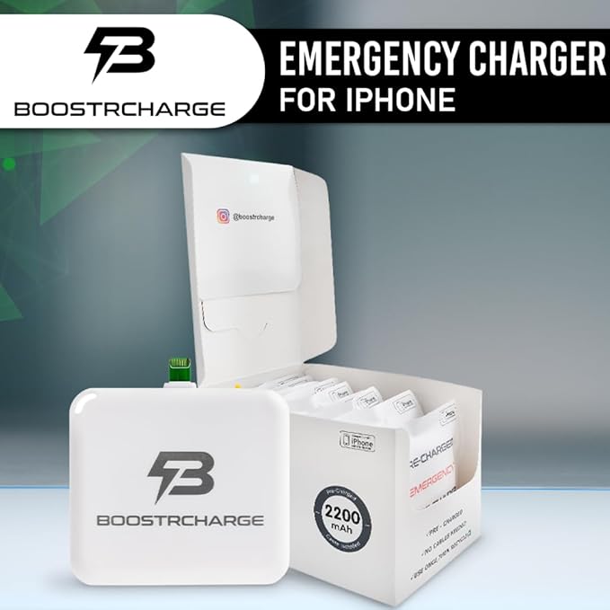 3-Pack Single-Use Emergency Phone Charger | Dead Phone? Just Plug in — No Cables Needed | Lightning | Pre-Charged | TSA-Approved
