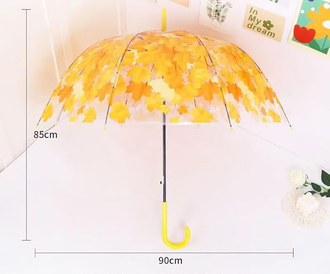 Clear Bubble Umbrella - Automatic Opening Clear Dome Umbrella with the Stylish J-Shaped Handle for Men and Women, Wedding, Outings and Large Group Gatherings, Graduations, Proms, or Daily City Walks