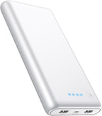 Portable Charger Power Bank 26800mah,Ultra-High Capacity Safer External Cell Phone Battery Pack,2 USB Output High Speed Charging Power bank Compatible with iPhone 17/16/15/14/13 Samsung Android-White