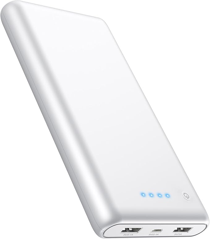 Portable Charger Power Bank 26800mah,Ultra-High Capacity Safer External Cell Phone Battery Pack,2 USB Output High Speed Charging Power bank Compatible with iPhone 17/16/15/14/13 Samsung Android-White