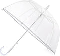 G4Free 52 inch Clear Bubble Umbrella, Large Canopy Transparent Dome Coverage Stick Umbrella, J Hook Handle European Style for Weddings,Prom,Graduation and Outdoor Events