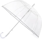 G4Free 52 inch Clear Bubble Umbrella, Large Canopy Transparent Dome Coverage Stick Umbrella, J Hook Handle European Style for Weddings,Prom,Graduation and Outdoor Events