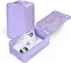 Travel Shoe Bags, Foldable Waterproof Shoe Pouches Organizer-Double Layer (8 Purple Shoe Bags)