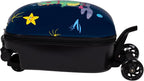 smilesun 4-in-1 Detachable Scooter Luggage for Kids & Teens, Hardside Ride-On Suitcase with Dinosaur Design, Lightweight Foldable, Perfect Travel Gift for Boys(Navy Blue 22-inch)