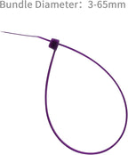XINGO 10 Inch Cable Zip Ties (500 Pack), 40 Lbs Tensile Strength-Heavy Duty, Self-Locking Nylon Plastic Nylon Wire Ties for indoor and outdoor use (Purple)