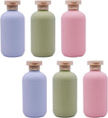 6 Pack Leakproof Travel Bottles 6.8oz | Squeeze Shampoo & Lotion Containers with Locking Flip Caps | Food Grade HDPE/PP for Toiletries, Gym, Camping (Green+Blue+Pink)