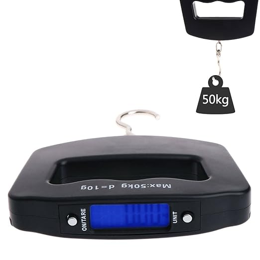 Portable Luggage Scale Digital Precise Fish Hook Hanging Scale Electronic Weight Scale for Travel Home 50kg/10g