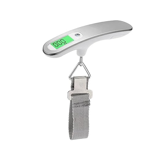 Luggage Weight Scale, 5pcs Portable Digital Hanging Scale LCD Luggage Suitcase Baggage Weight Balance Travel Electronic Scale with Belt 50kg/110lb,for Travel