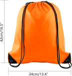 PLULON 25 Pcs Orange Drawstring Backpack Bags Bulk String Backpack Cinch Sack Pull Sport Gym Backpack Bags for Yoga Traveling Outdoor Sports