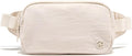 Pander Mini Belt Bag – Ultra Compact, Fits 6.7” Phone, Lipstick, Earbuds, Essentials, Small Crossbody Waist Purse, White Opal