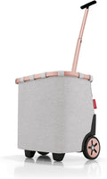 reisenthel carrycruiser Twist Sky Rose - Portable Shopping Trolley with Sturdy Aluminum Frame, Shoulder Strap and Removable mesh Inner Bag -Water-Repellent