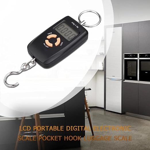 Mini Hand Held Hanging Scale LCD Digital Fishing Pocket Suitcase Hook Weight Luggage Scale