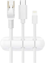SOULWIT Cable Holder Clips, 3-Pack Cable Management Cord Organizer Clips Silicone Self Adhesive for Desktop USB Charging Cable Nightstand Power Cord Mouse Cable Wire PC Office Home