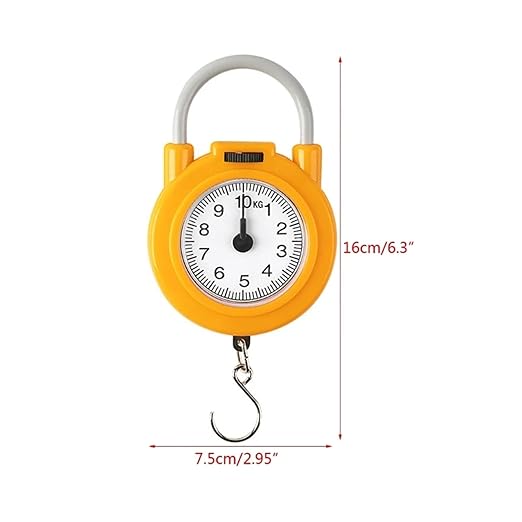 Luggage Weight Scale, 10kg Portable Mechanical Hanging/Fish/Luggage/Kitchen with Hanging Hook Household Multipurpose Scale,for Travel(Blue)