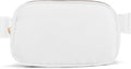 Belt Bag Zipper Fanny Pack Crossbody Bags for Women,Fashion Nylon Waist Packs, Water Repellent Two Way wear with Adjustable Strap Gifts for Teenage Girls Women Men(white)