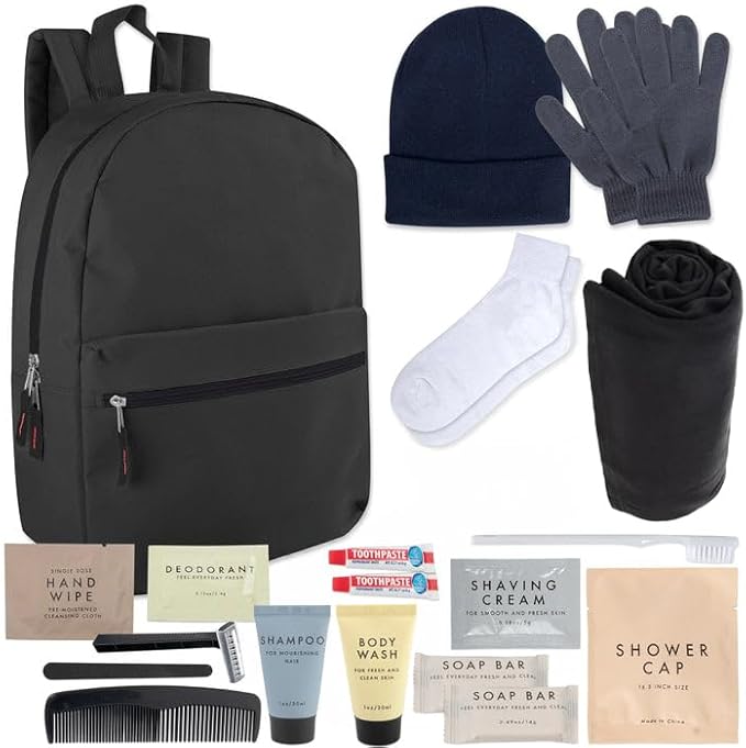 12 Pack Homeless Care Package Supplies Bulk Winter Care Kit, Homeless Winter Hygiene Kit Supplies in Bulk, 20 Pieces