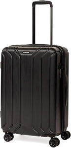 NONSTOP NEW YORK Luggage Expandable Spinner Wheels hard side shell Travel Suitcase Lightweight, TSA Lock, Double USB Port (Black, 3-Piece Set (20/24/28))