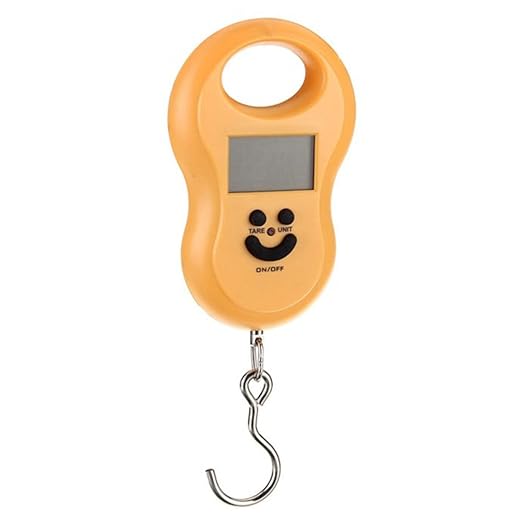 Pocket Portable 50kg/10g LCD Digital Scale Electronic Hand Held Hook Belt Luggage Hanging Scale Backlight Balance Weigting Random Color