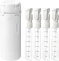 AprYew 4 in 1 Travel Dispenser Bottles Refillable, 4 Pack 30ML Travel Bottles for Toiletries, Travel Size Shampoo and Conditioner Bottles,for Vacation Business Trip (White)