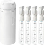 AprYew 4 in 1 Travel Dispenser Bottles Refillable, 4 Pack 30ML Travel Bottles for Toiletries, Travel Size Shampoo and Conditioner Bottles,for Vacation Business Trip (White)