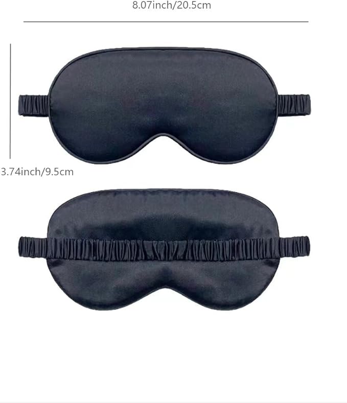 10 Pack Sleep Mask,Silk Eye Mask,for Night Sleeping,Office, Travel,Party Games,Suitablefor Men/Women (Black)
