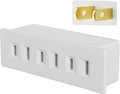 2 Prong Power Strip 3-Outlet Extender, 2-Prong to 2-Prong Triple Outlet Converter, Multi Plug Outlet Adapter, Wall Tap, Travel Essentials, Polarized, ETL Listed, for Home, Office, School