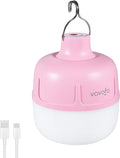 VAVOFO 20W LED Camping Lantern Rechargeable, 1200LM Camping Light, 3000mAh Portable Tent Light , IP65 Waterproof Flashlight Lanterns for Emergencies ,Power Outages,Hiking (Pink)