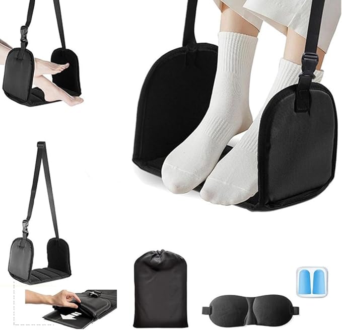 Airplane Footrest,Foot Hammock,Office Footrest,Foot Hammock for Airplane Travel Accessories,Plane Footrest