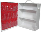 Medique Products First Aid Cabinet with Pockets, Medical Storage with 3 Shelves - 712MTM, White, Full Size