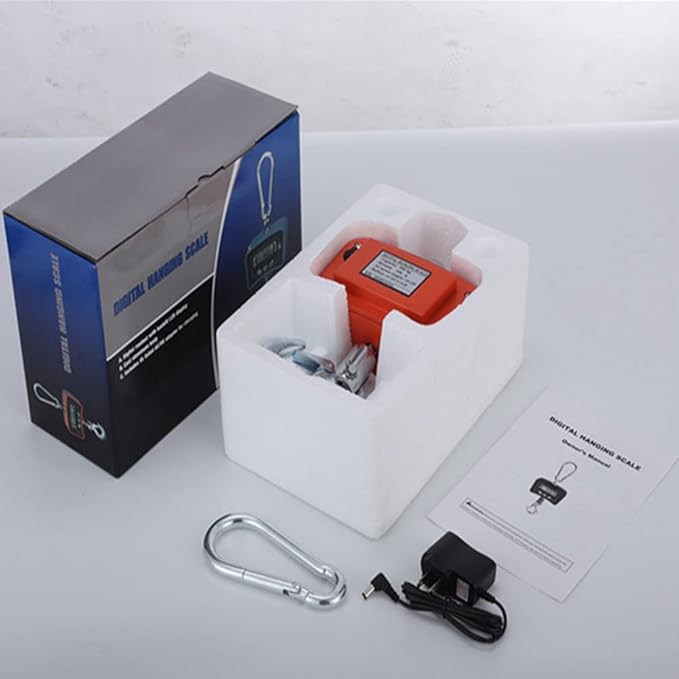 Heavy Duty Electronic Hanging Scale for Suitcases, Industrial Strength Luggage with Hook Travel and Shipping Needs (Blue 500KG)