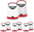 Eveready LED Camping Lantern X-250,Super Bright Tent Lights,Rugged Water Resistant LED Lanterns,100 Hour Run-time (Batteries Included),Red and Black,(Pack of 8)