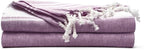 Cotton Turkish Beach Towel with Towels Oversized 36"x72" Pool Absorbent Extra Large Quick Dry Sand Travel Towel (Purple, 2 Pack)