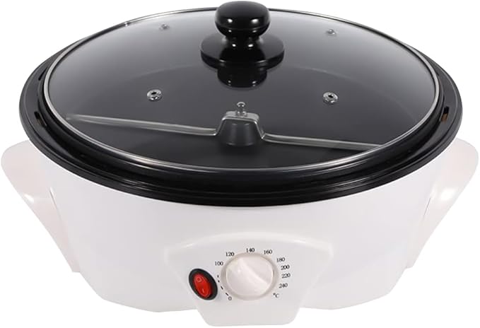 500g Coffee Bean Roaster Machine,0-240°C Electric Coffee Roasters,110v 800w Coffee Bean Baker,Household Bean Roasting Machine,Non-stick Home Peanut Beans Roaster for Stovetop, Countertop