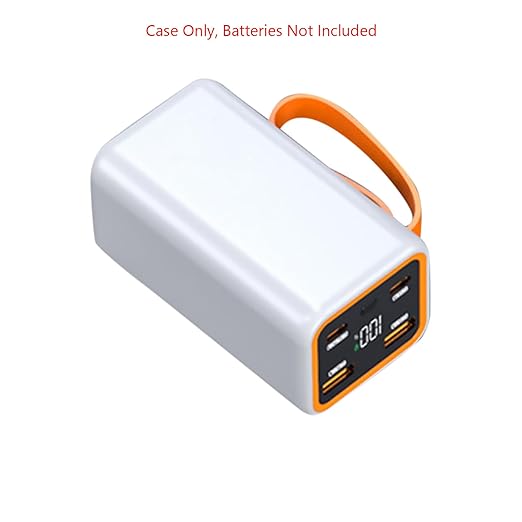 White Digital Display Battery Power Shell Box Charging DIY Power Bank Case Kit for 4x21700 Lithium Battery