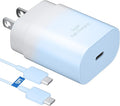 25W Super Fast Charging Cord Type C Block &10Ft USB C Android Phone Charger Cable for Samsung Galaxy S26 Ultra/S26/S26+/S25 Ultra/S25/24 Ultra/S24/S23 Ultra/S22 Ultra//Note 20/10,Blue Gradient