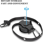 Travel Clothesline, Portable Camping Clothesline, 12 Feet Long with Hole, Used for Hotel Room Cruise Ship Indoor Outdoor (Black)