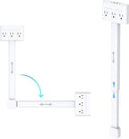 Outlet Extender Stick with 360° Swivel, Wall Plug Power Socket with 3 Outlets & 4 USB Ports(2 USB C), Extends 16"-26", Access Hard-to-Reach Outlets, Use Behind Couches, Nightstands, Desks, and More