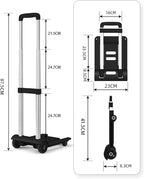 Folding Hand Truck,200lbs 4 Wheel Cart Collapsible Luggage Rolling Cart Enhanced Stability Easy Moving for Home Office Travel Shopping