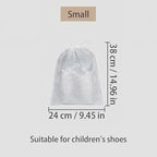 Non-woven Fabric Storage Bags 10Pcs Travel Shoe Bags Dust Cover Pouch Portable Drawstring Home Packing Bags (Small)