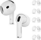 5 Pairs Ear Tips Cover for AirPods 4 Earbuds, Silicone AirPod 4 Ear Cover Anti Slip Ultra Thin Soft Air Pod 4 Accessories Compatible for Air Pods 4th Generation 2024 [Fit in Charging Case] - White